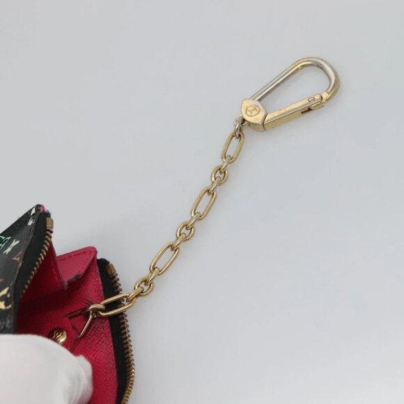 LOUIS VUITTON Multicolor Pochette Cles NM Coin Purse Black - Picture 11 of 15